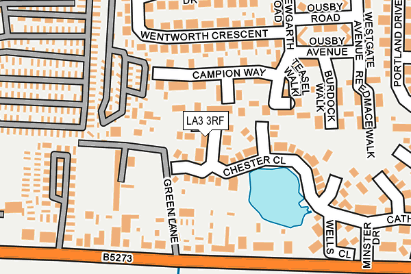 LA3 3RF map - OS OpenMap – Local (Ordnance Survey)