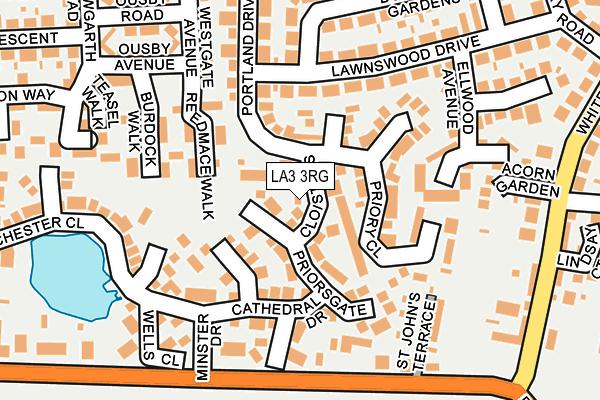 LA3 3RG map - OS OpenMap – Local (Ordnance Survey)