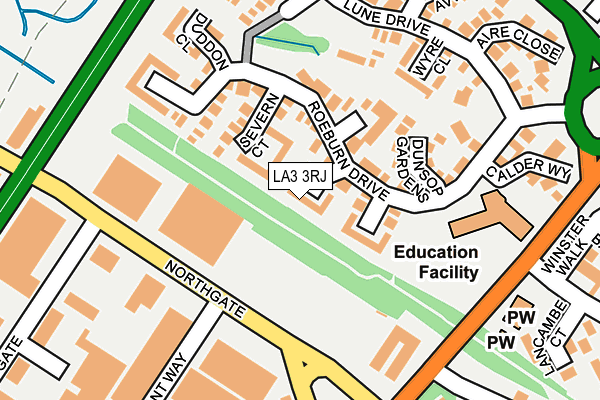 LA3 3RJ map - OS OpenMap – Local (Ordnance Survey)