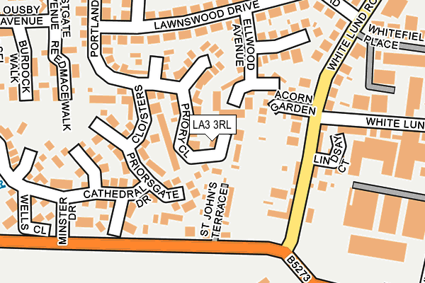 LA3 3RL map - OS OpenMap – Local (Ordnance Survey)