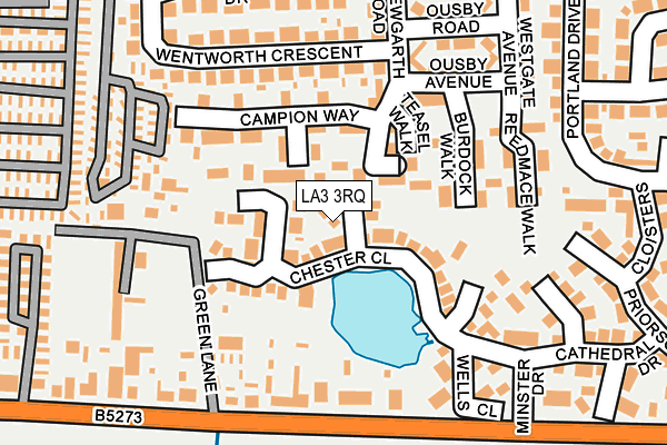 LA3 3RQ map - OS OpenMap – Local (Ordnance Survey)