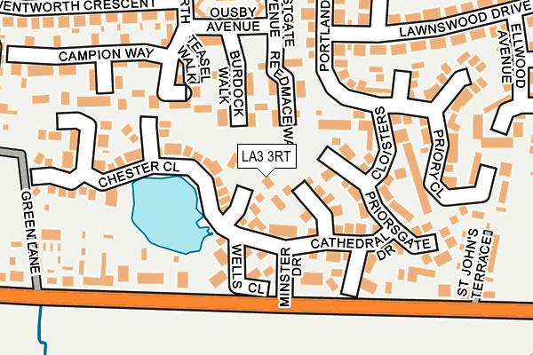 LA3 3RT map - OS OpenMap – Local (Ordnance Survey)