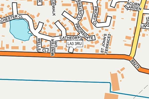 LA3 3RU map - OS OpenMap – Local (Ordnance Survey)
