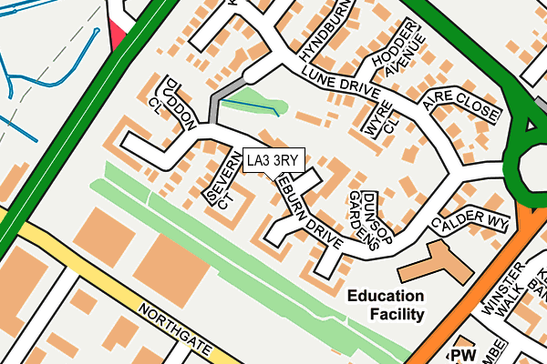 LA3 3RY map - OS OpenMap – Local (Ordnance Survey)