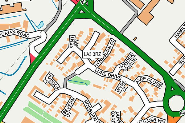 LA3 3RZ map - OS OpenMap – Local (Ordnance Survey)