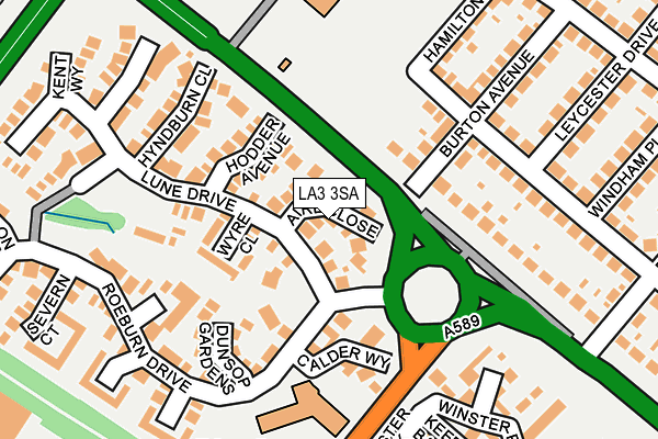 LA3 3SA map - OS OpenMap – Local (Ordnance Survey)