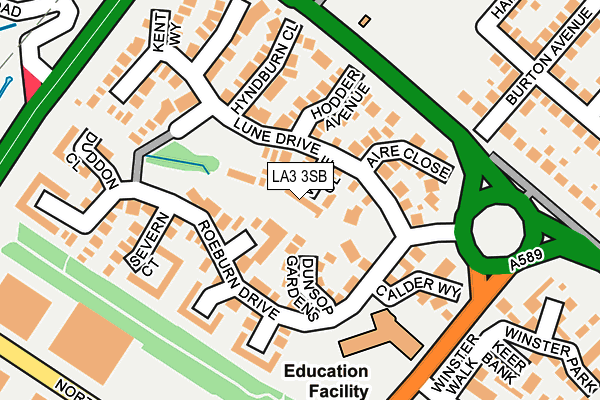 LA3 3SB map - OS OpenMap – Local (Ordnance Survey)