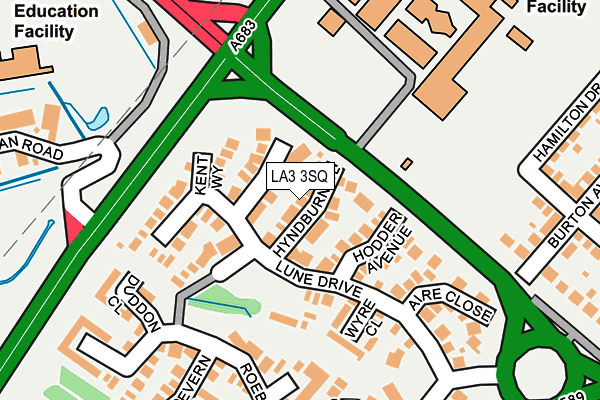 LA3 3SQ map - OS OpenMap – Local (Ordnance Survey)