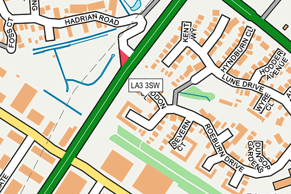 LA3 3SW map - OS OpenMap – Local (Ordnance Survey)