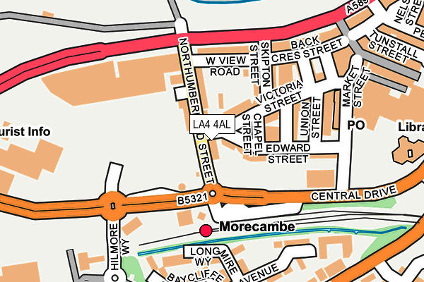 LA4 4AL map - OS OpenMap – Local (Ordnance Survey)