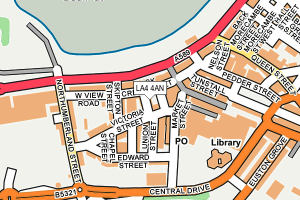 LA4 4AN map - OS OpenMap – Local (Ordnance Survey)