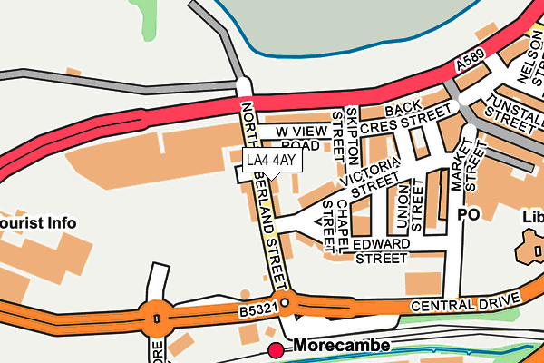 LA4 4AY map - OS OpenMap – Local (Ordnance Survey)