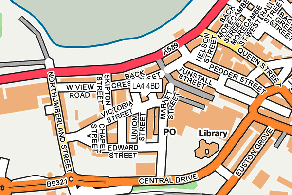 LA4 4BD map - OS OpenMap – Local (Ordnance Survey)