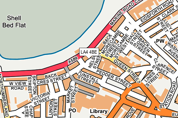 LA4 4BE map - OS OpenMap – Local (Ordnance Survey)