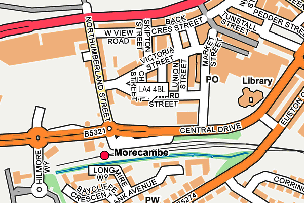 LA4 4BL map - OS OpenMap – Local (Ordnance Survey)