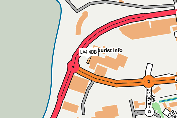 LA4 4DB map - OS OpenMap – Local (Ordnance Survey)