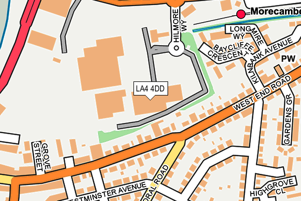 LA4 4DD map - OS OpenMap – Local (Ordnance Survey)
