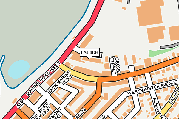 LA4 4DH map - OS OpenMap – Local (Ordnance Survey)