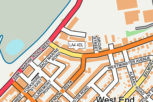 LA4 4DL map - OS OpenMap – Local (Ordnance Survey)