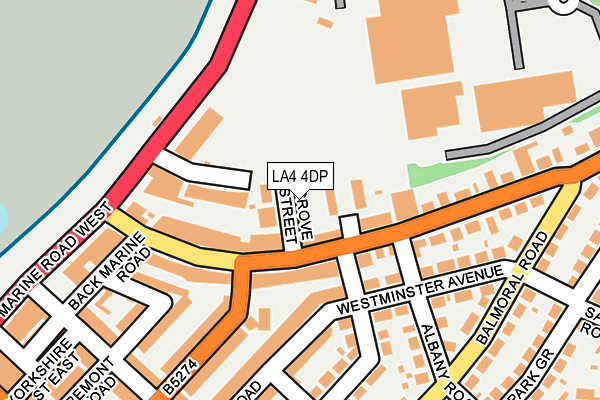 LA4 4DP map - OS OpenMap – Local (Ordnance Survey)