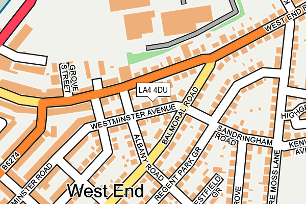 LA4 4DU map - OS OpenMap – Local (Ordnance Survey)