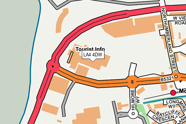 LA4 4DW map - OS OpenMap – Local (Ordnance Survey)