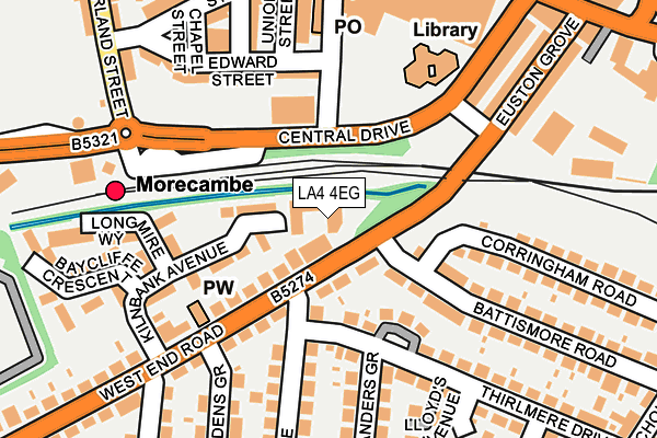 LA4 4EG map - OS OpenMap – Local (Ordnance Survey)