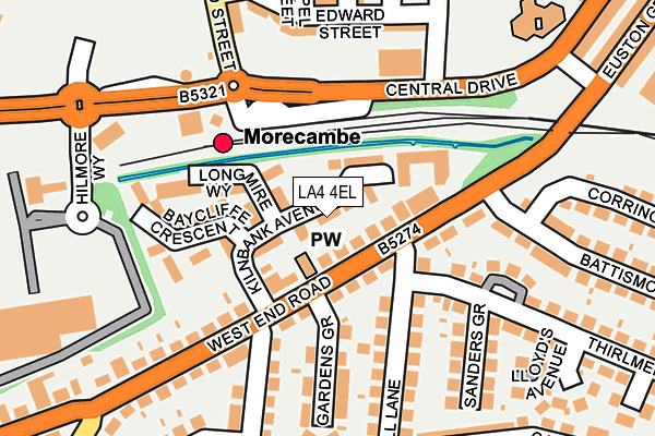LA4 4EL map - OS OpenMap – Local (Ordnance Survey)