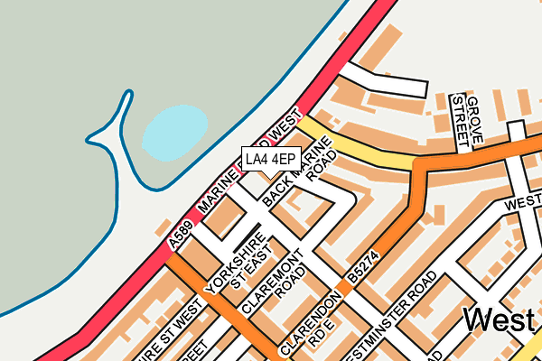 LA4 4EP map - OS OpenMap – Local (Ordnance Survey)