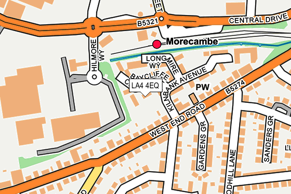 LA4 4EQ map - OS OpenMap – Local (Ordnance Survey)