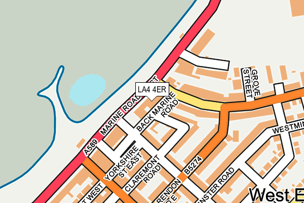 LA4 4ER map - OS OpenMap – Local (Ordnance Survey)