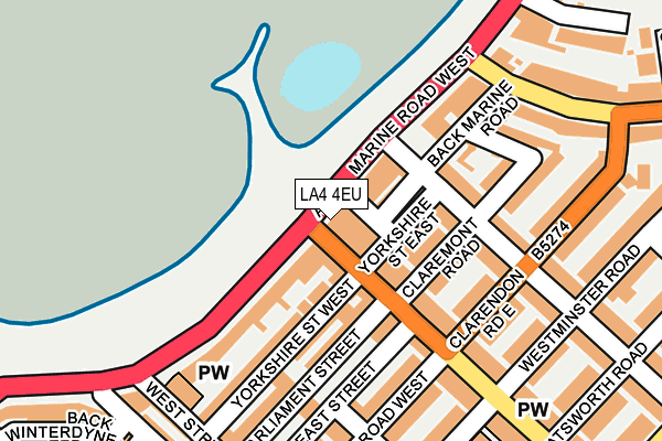 LA4 4EU map - OS OpenMap – Local (Ordnance Survey)