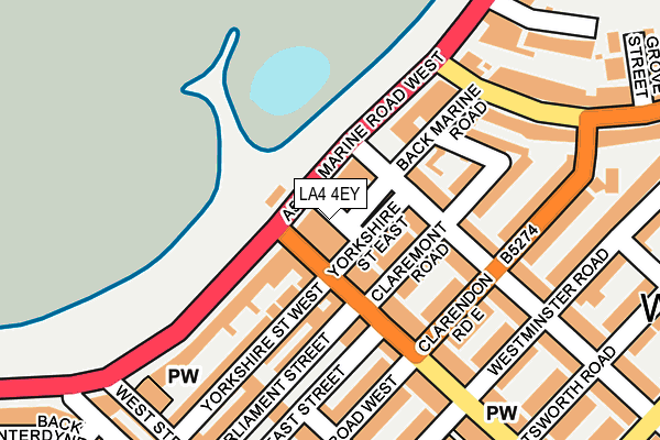 LA4 4EY map - OS OpenMap – Local (Ordnance Survey)
