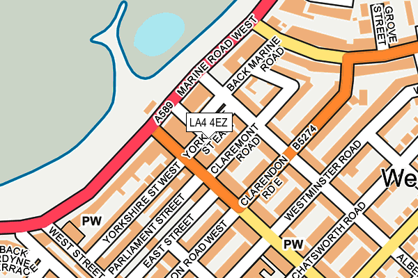 LA4 4EZ map - OS OpenMap – Local (Ordnance Survey)