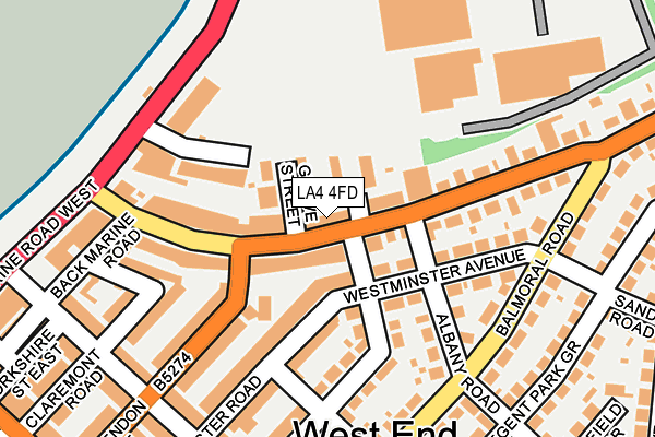 LA4 4FD map - OS OpenMap – Local (Ordnance Survey)