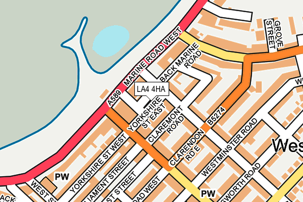 LA4 4HA map - OS OpenMap – Local (Ordnance Survey)