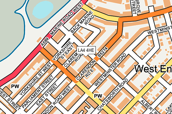 LA4 4HE map - OS OpenMap – Local (Ordnance Survey)