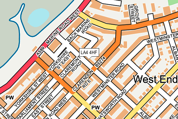 LA4 4HF map - OS OpenMap – Local (Ordnance Survey)