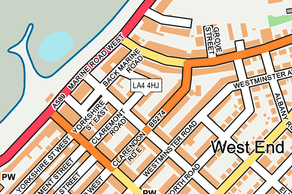 LA4 4HJ map - OS OpenMap – Local (Ordnance Survey)