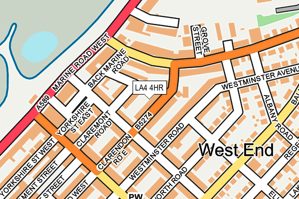 LA4 4HR map - OS OpenMap – Local (Ordnance Survey)