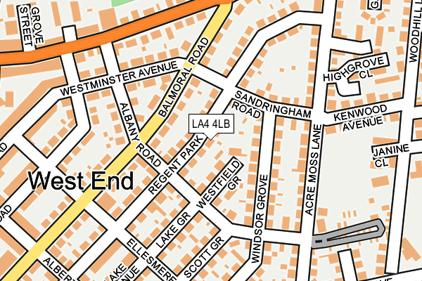 LA4 4LB map - OS OpenMap – Local (Ordnance Survey)