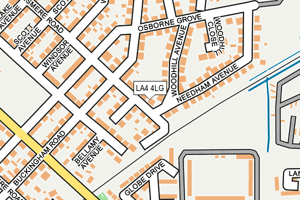 LA4 4LG map - OS OpenMap – Local (Ordnance Survey)