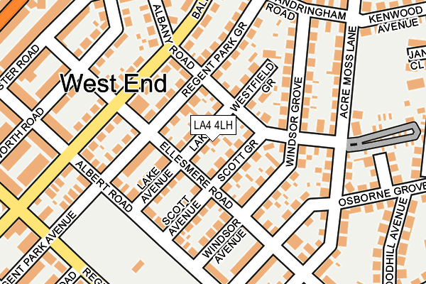 LA4 4LH map - OS OpenMap – Local (Ordnance Survey)