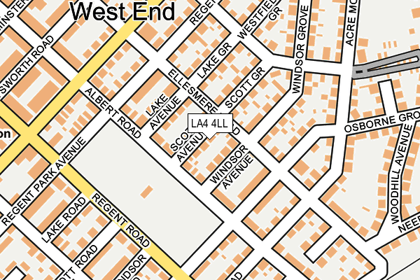 LA4 4LL map - OS OpenMap – Local (Ordnance Survey)