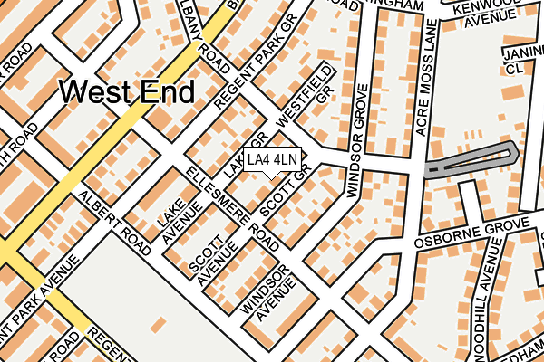 LA4 4LN map - OS OpenMap – Local (Ordnance Survey)