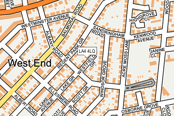 LA4 4LQ map - OS OpenMap – Local (Ordnance Survey)