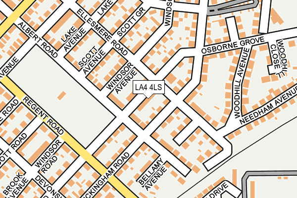 LA4 4LS map - OS OpenMap – Local (Ordnance Survey)