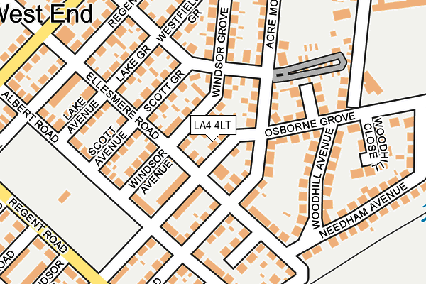 LA4 4LT map - OS OpenMap – Local (Ordnance Survey)