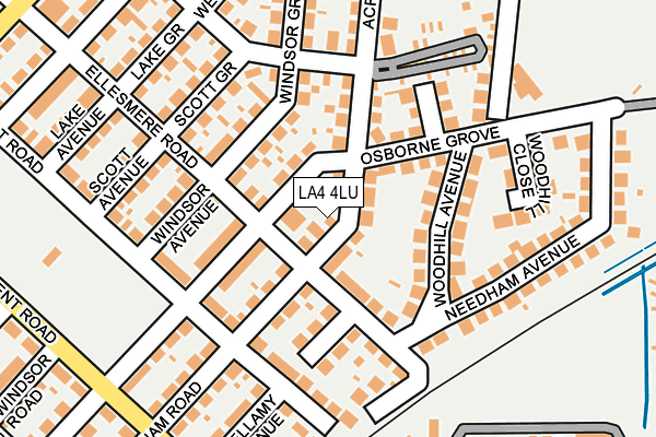 LA4 4LU map - OS OpenMap – Local (Ordnance Survey)