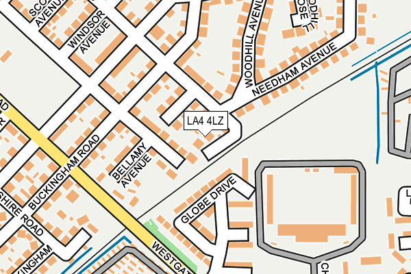 LA4 4LZ map - OS OpenMap – Local (Ordnance Survey)